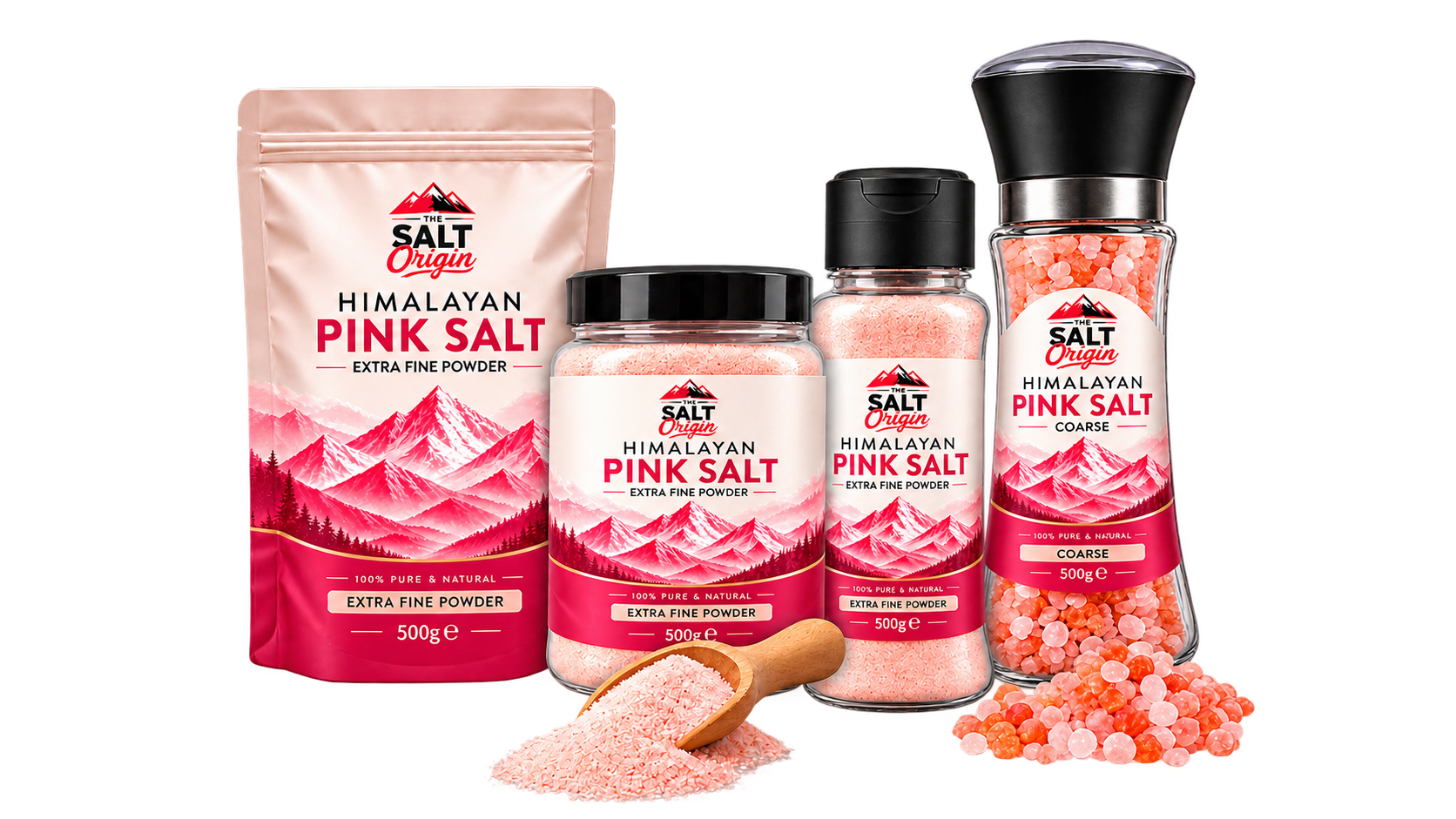 Retail Himalayan pink salt products